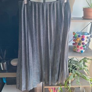 Silver pleated skirt